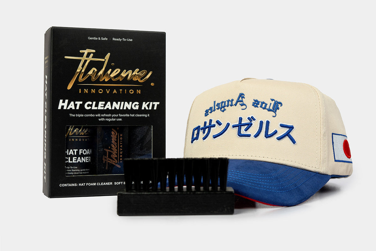 Italiense hat cleaning kit beside a hat; hat sold separately