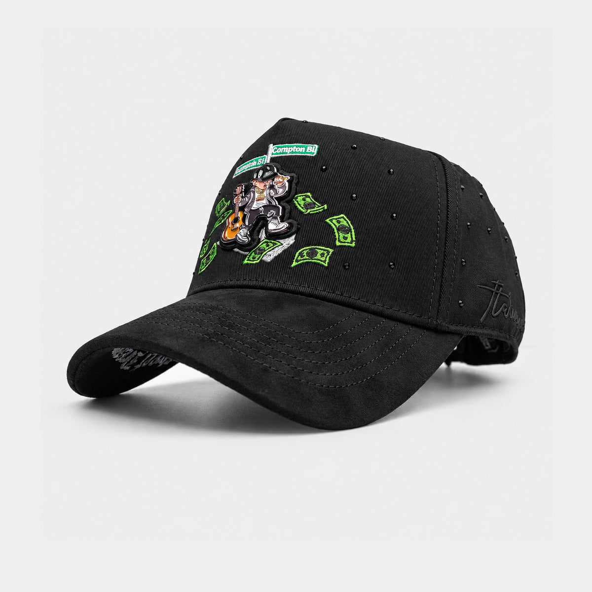 Sueños Callejeros Black Graphic Hat, main product view