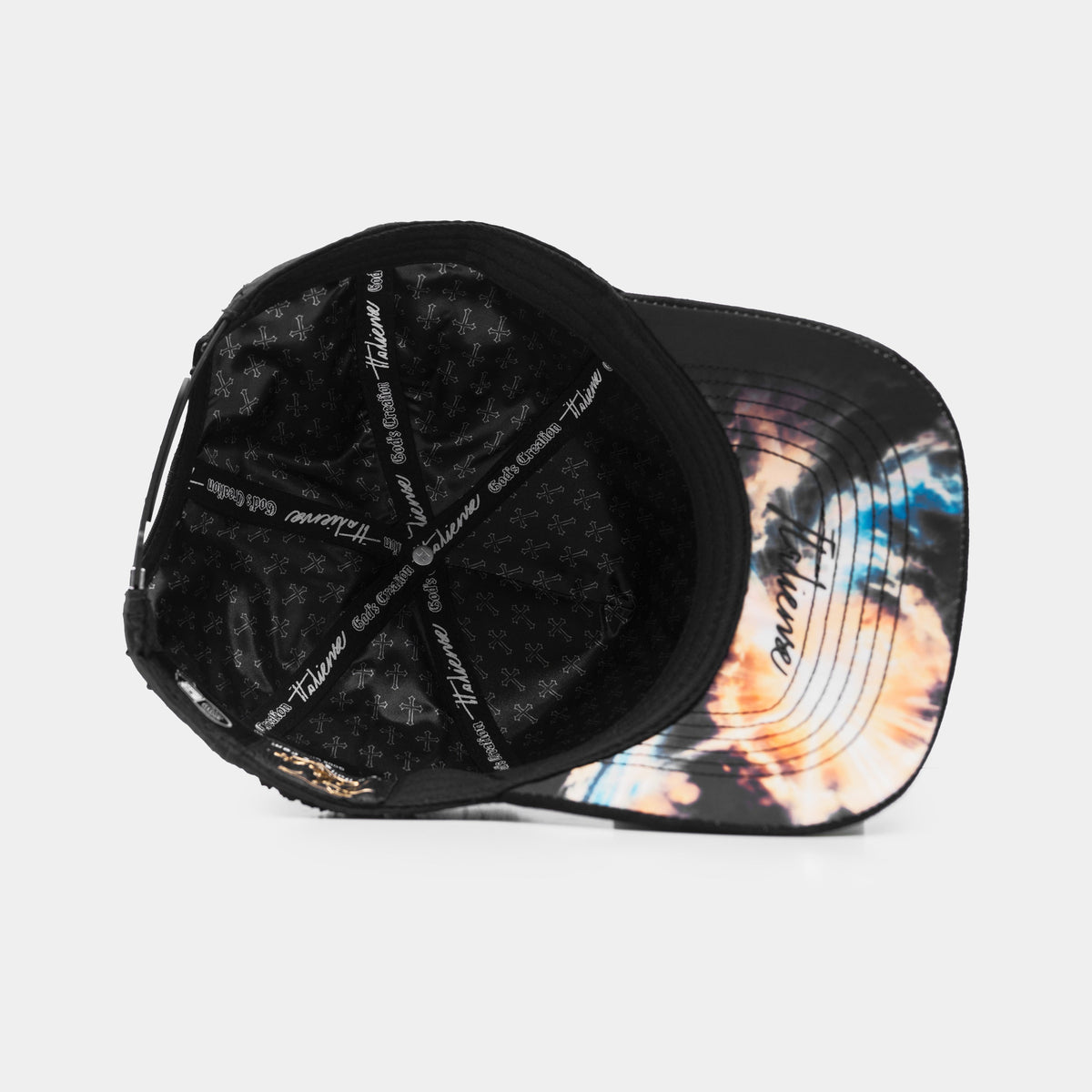 111 Cruces Black & Silver Hat by Italiense, interior and printed underbrim view