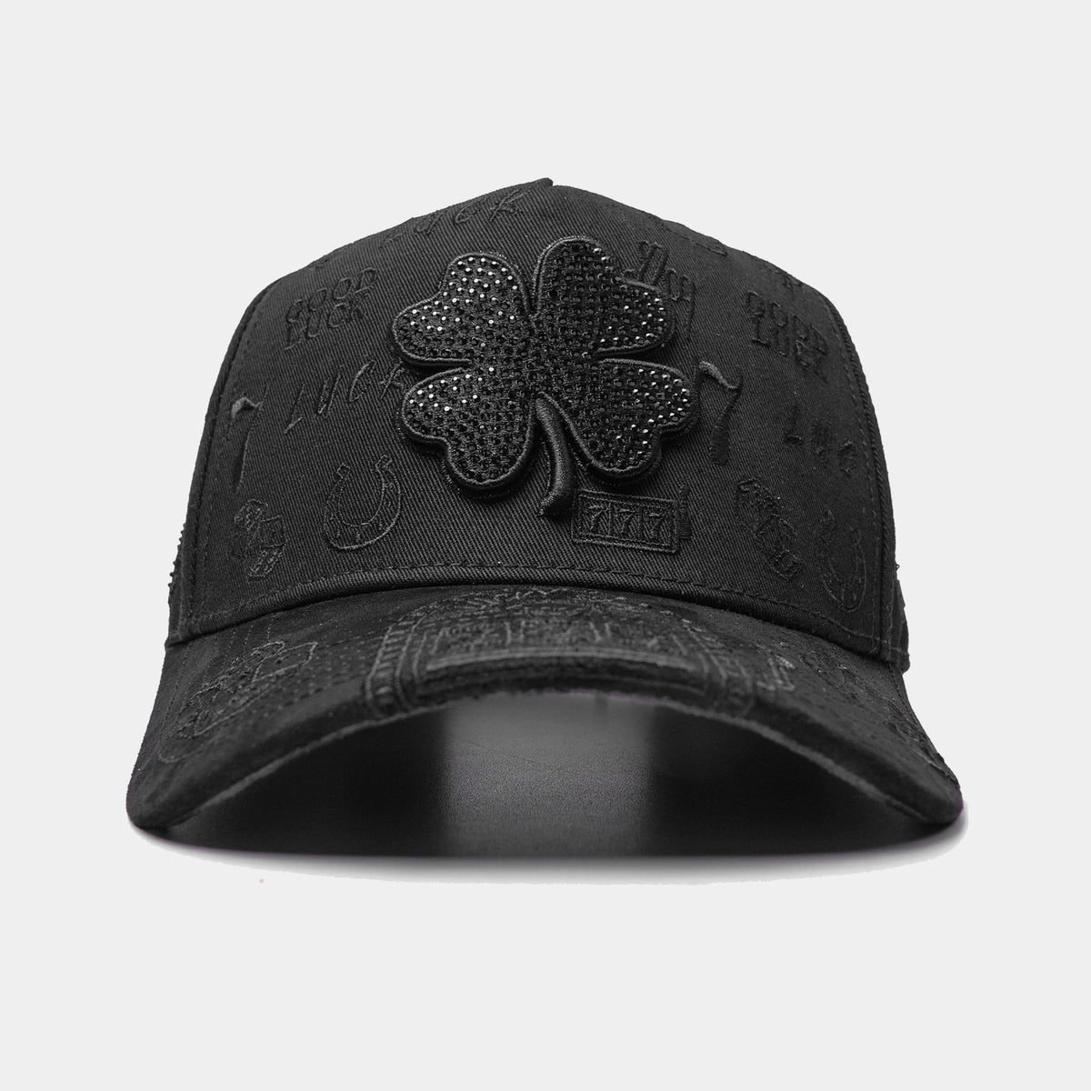 Trébol Black Clover Hat by Italiense, front clover design view