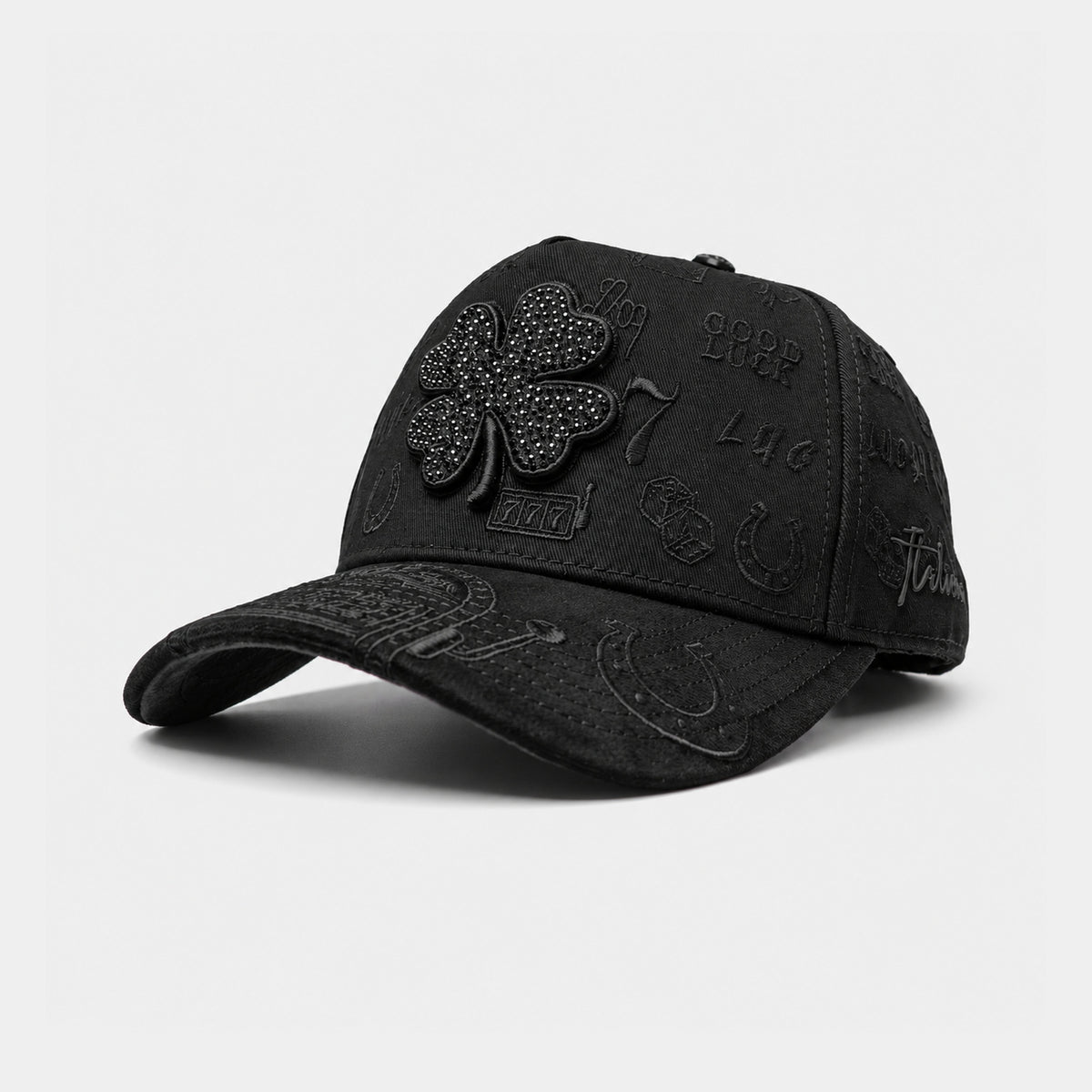 Trébol Black Clover Hat by Italiense, three-quarter front view