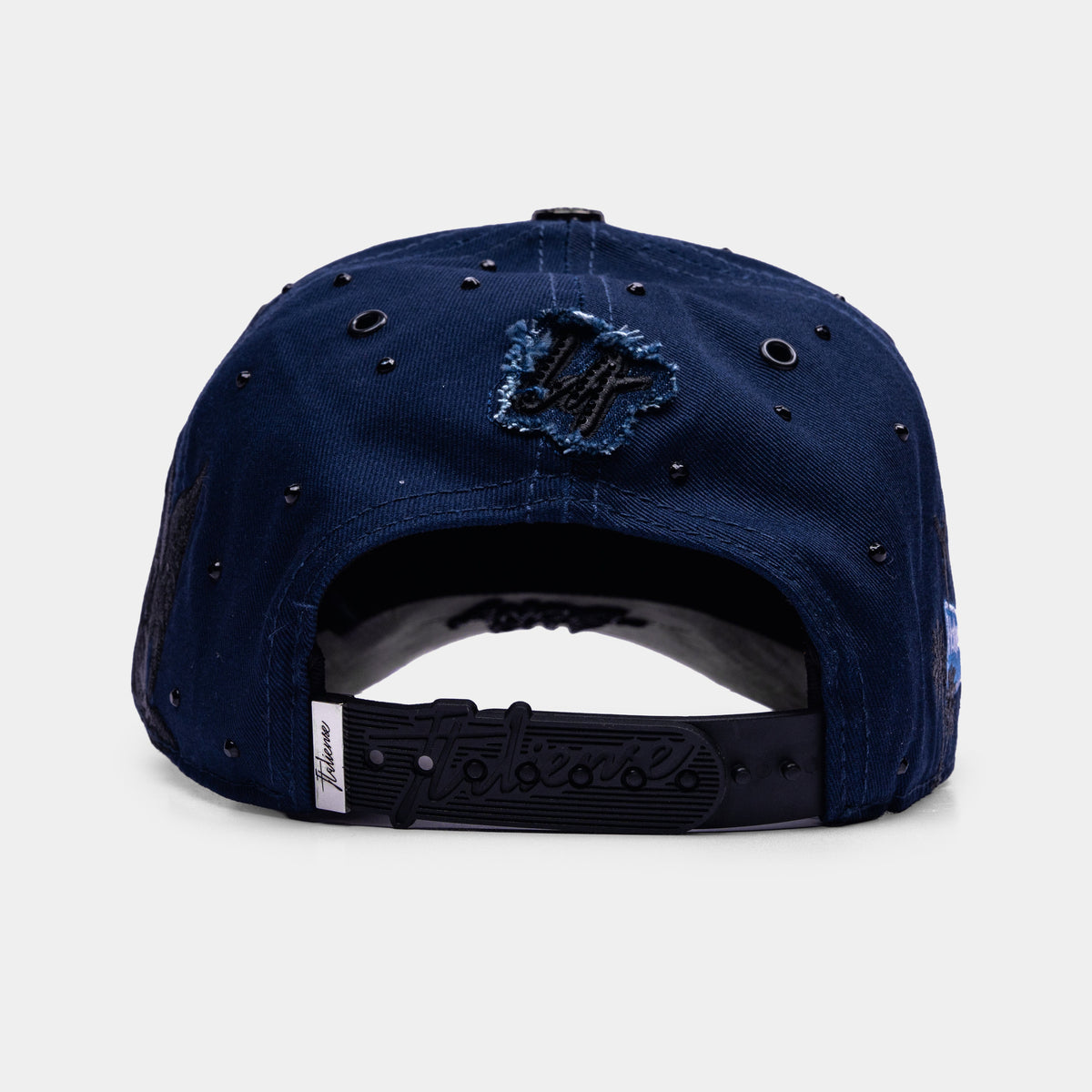 Los Angeles Jeans Navy Hat by Italiense, rear snapback view